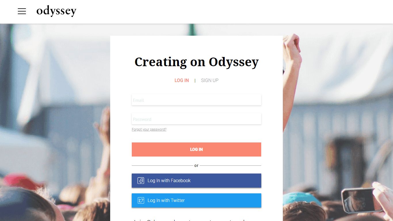 Log In on Odyssey - The Odyssey Online